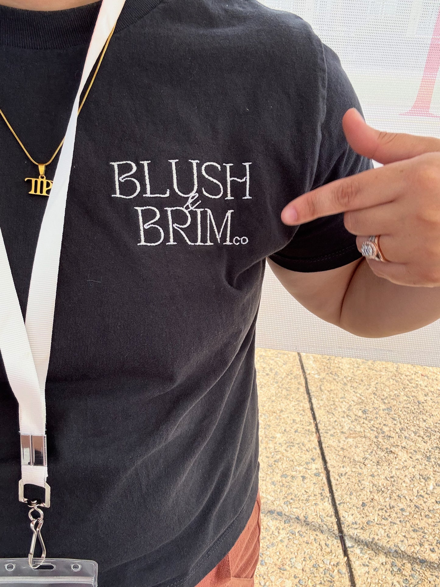 Blush & Brim CO Embroidered Tee