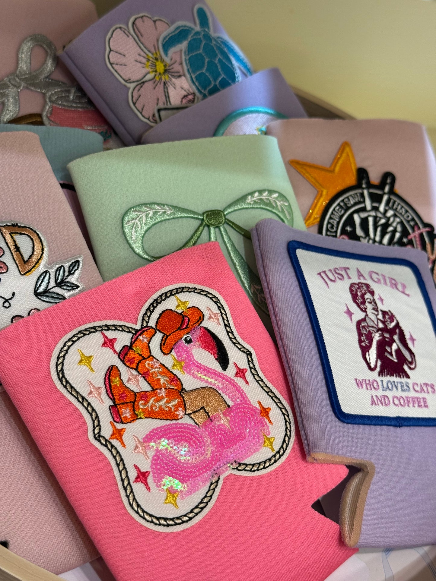 Flamingo Floaty Can Cooler