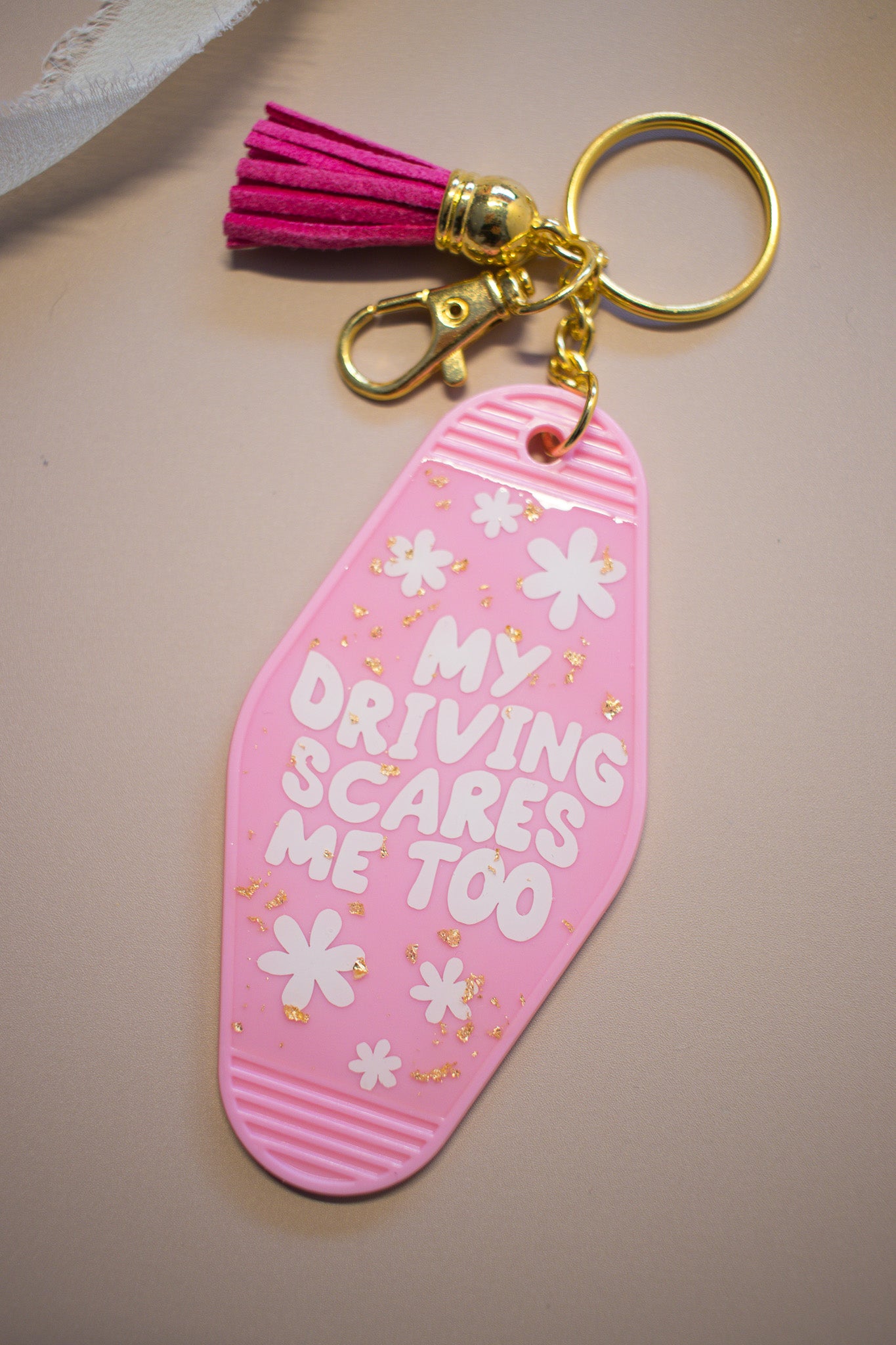 My Driving Scares Me Too Keychain